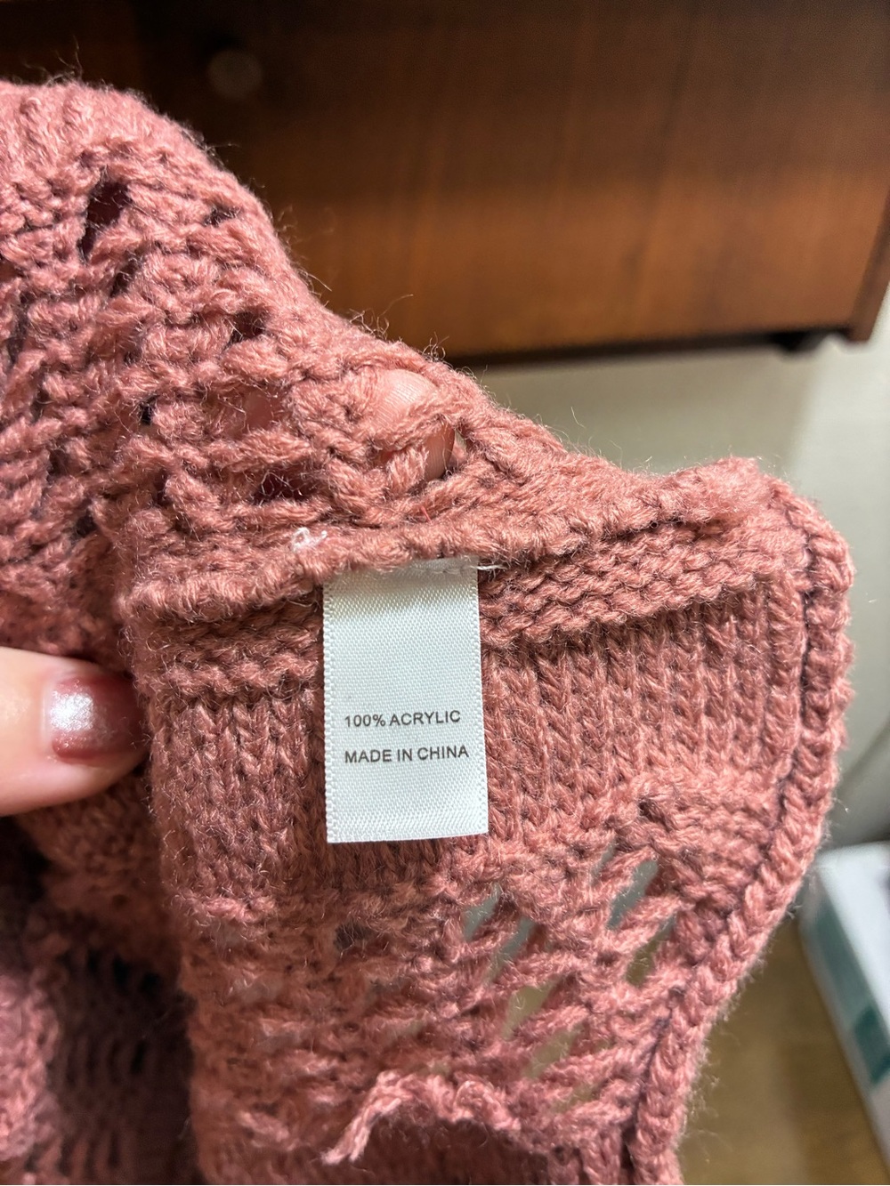 Dusty Pink Infinity Scarf - Picture 3 of 3